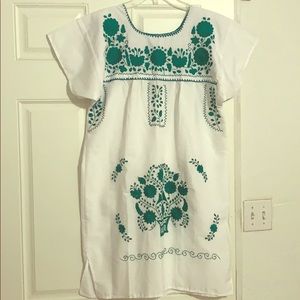 Embroidered Mexican Dress